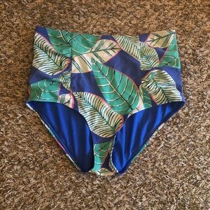 Aerie high waist swim bottoms size L